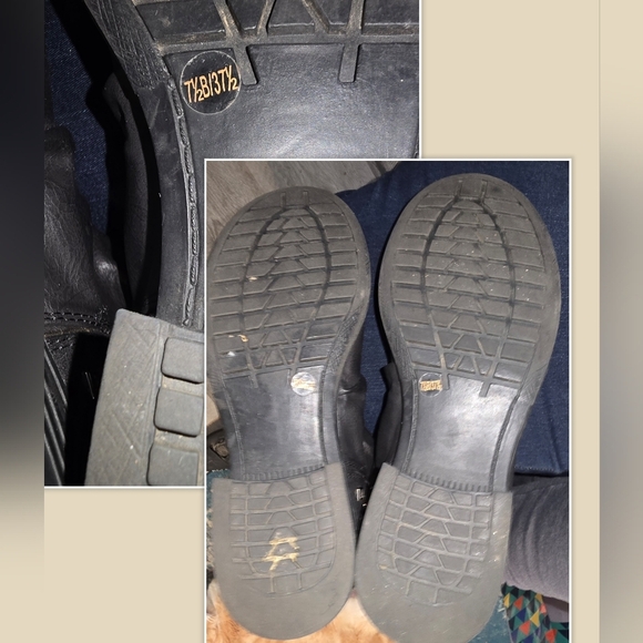 BCBG Paris Amy Studded Heel Slouchy Moto Boot Black Faux Fake Leather Size 7.5 - Picture 7 of 8